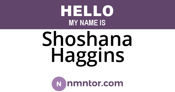 Shoshana Haggins