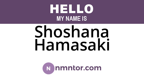 Shoshana Hamasaki