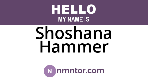 Shoshana Hammer