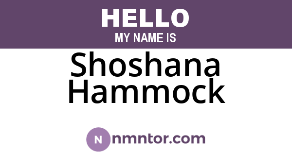 Shoshana Hammock