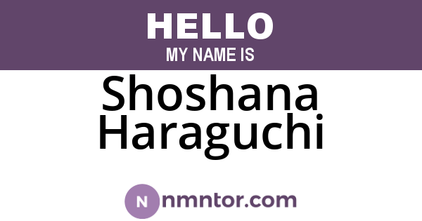 Shoshana Haraguchi