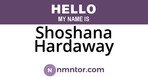 Shoshana Hardaway