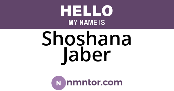 Shoshana Jaber