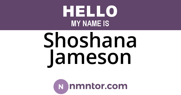 Shoshana Jameson