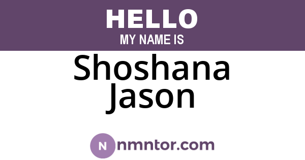 Shoshana Jason