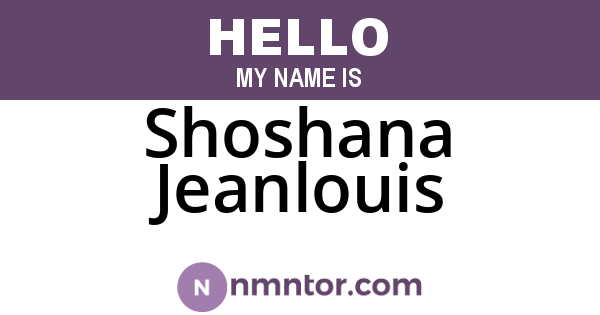 Shoshana Jeanlouis