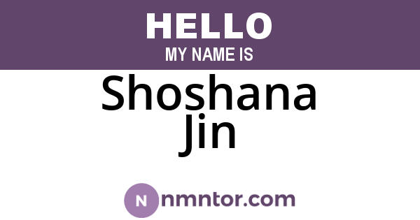 Shoshana Jin