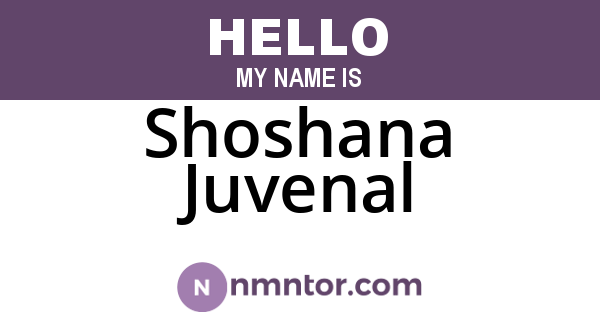 Shoshana Juvenal