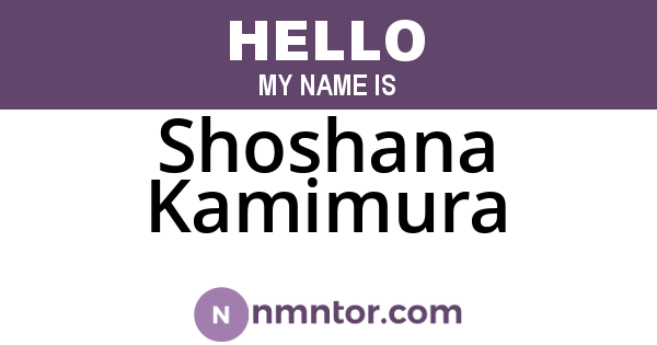 Shoshana Kamimura