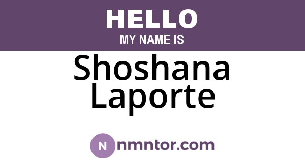 Shoshana Laporte