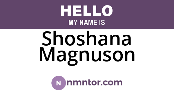 Shoshana Magnuson