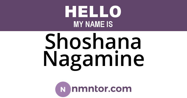 Shoshana Nagamine