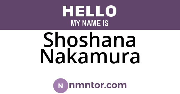 Shoshana Nakamura