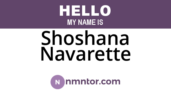 Shoshana Navarette