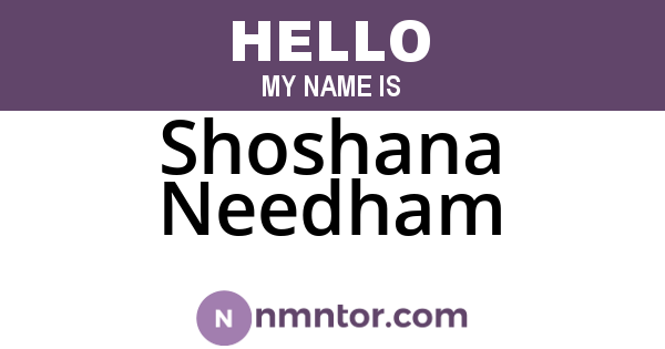 Shoshana Needham
