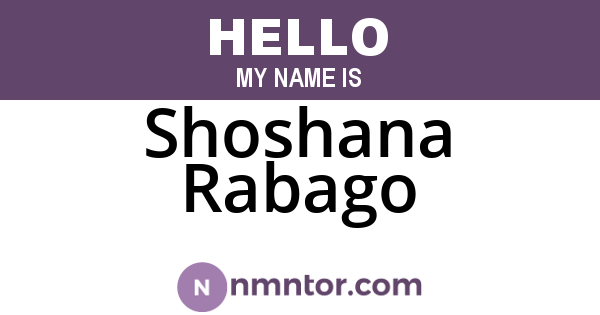 Shoshana Rabago
