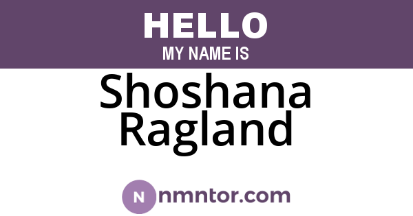 Shoshana Ragland