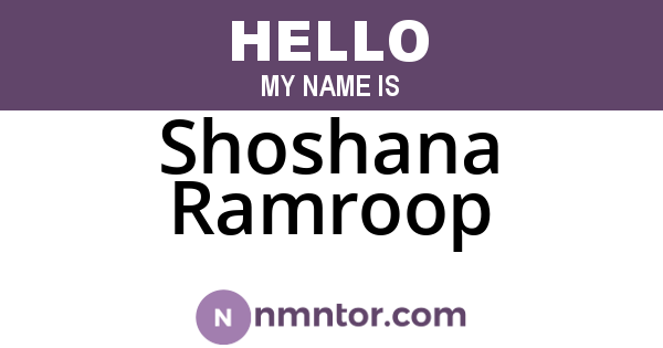 Shoshana Ramroop