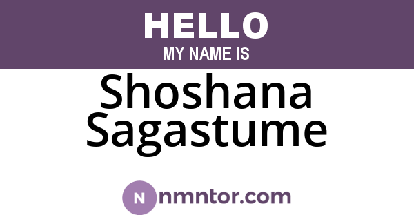 Shoshana Sagastume