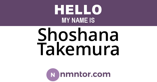 Shoshana Takemura