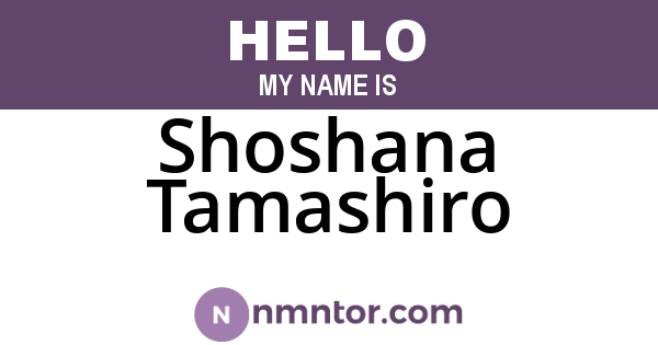 Shoshana Tamashiro