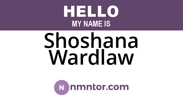 Shoshana Wardlaw