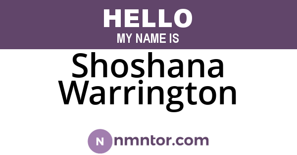 Shoshana Warrington