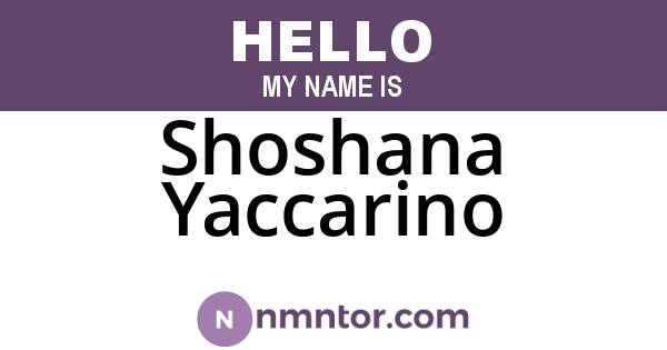Shoshana Yaccarino
