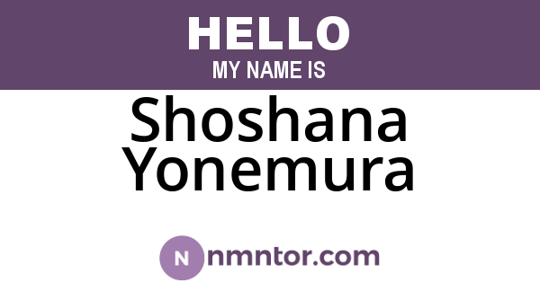 Shoshana Yonemura