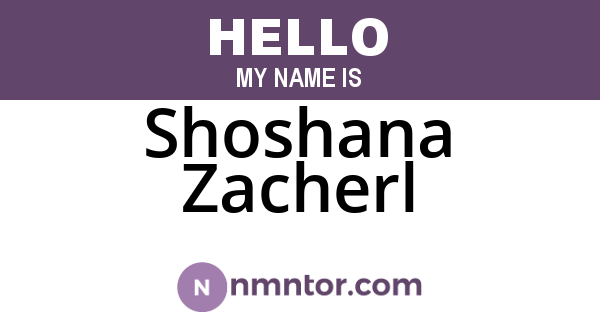 Shoshana Zacherl
