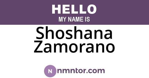 Shoshana Zamorano