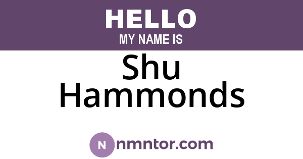 Shu Hammonds
