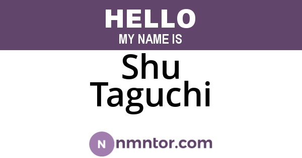 Shu Taguchi