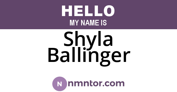 Shyla Ballinger