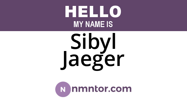 Sibyl Jaeger