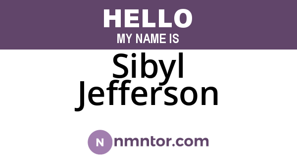 Sibyl Jefferson