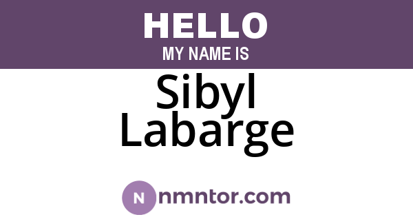 Sibyl Labarge
