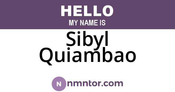 Sibyl Quiambao