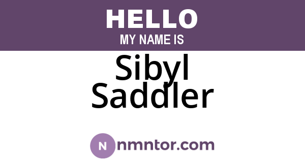 Sibyl Saddler