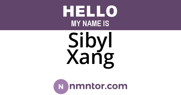 Sibyl Xang
