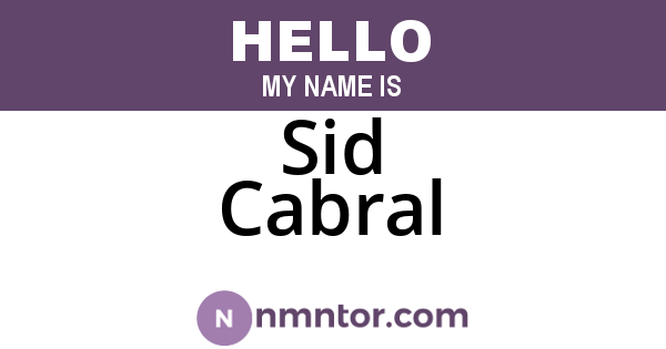 Sid Cabral