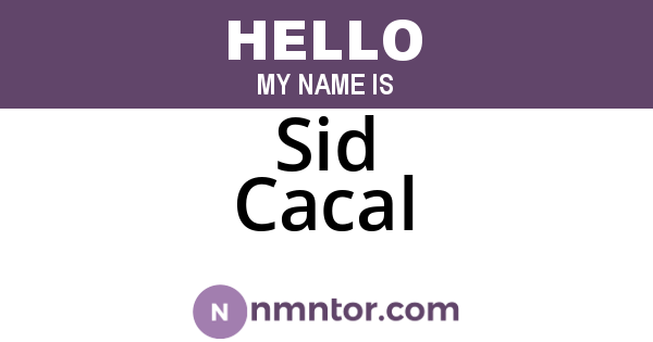 Sid Cacal