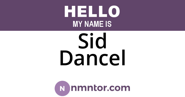 Sid Dancel
