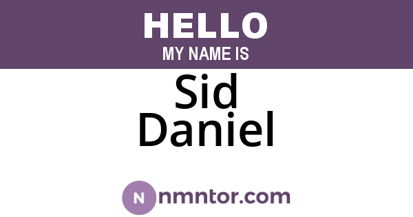 Sid Daniel