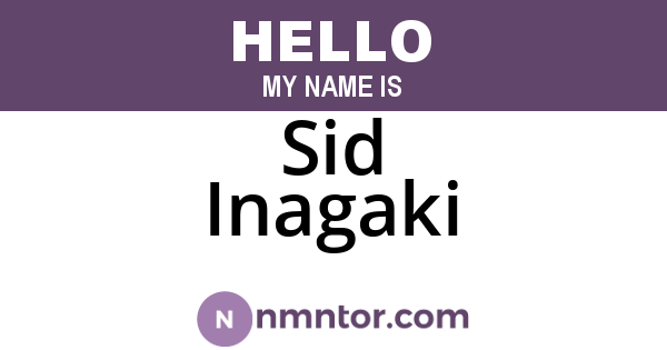 Sid Inagaki