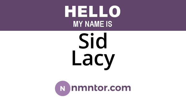 Sid Lacy