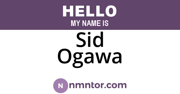 Sid Ogawa