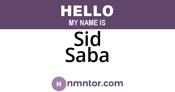 Sid Saba