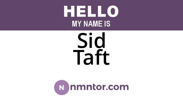 Sid Taft