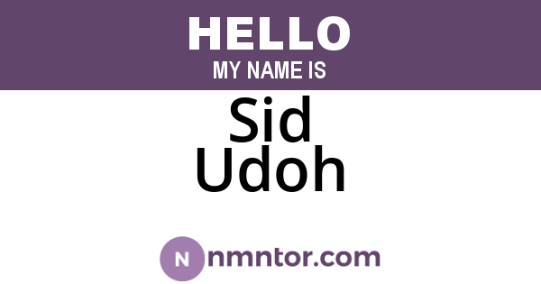 Sid Udoh